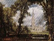 View of Salisbury Cathedral Grounds from the Bishop's House, John Constable